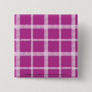 Plaid Purple 15 Cm Square Badge