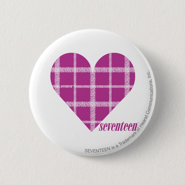 Plaid Purple 2 6 Cm Round Badge (Front)