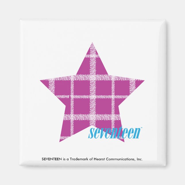 Plaid Purple 3 Magnet (Front)