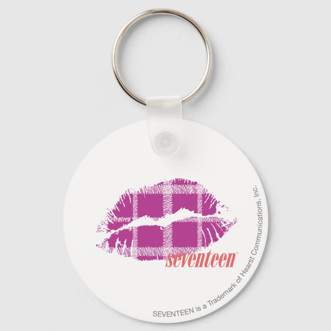Plaid Purple Key Ring (Front)