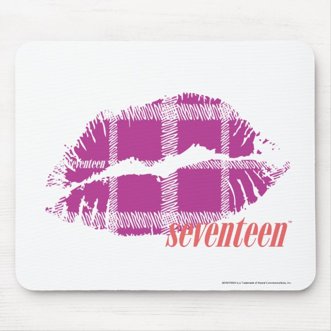 Plaid Purple Mouse Pad (Front)