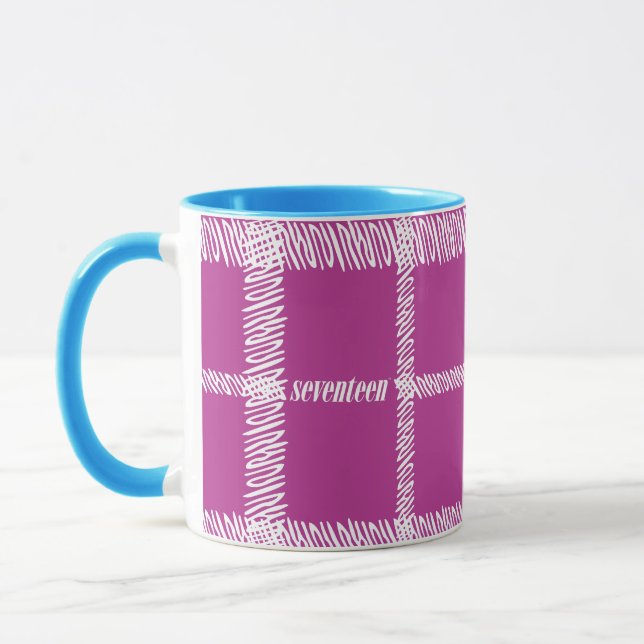 Plaid Purple Mug (Left)