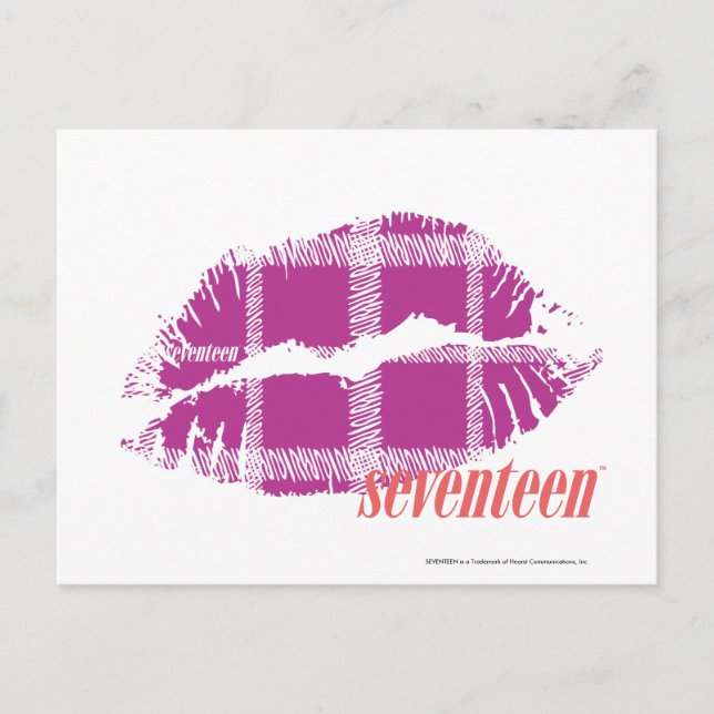 Plaid Purple Postcard (Front)