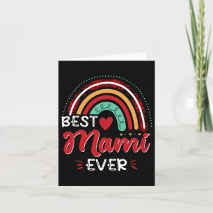 Plaid Rainbow Best Mami Ever Funny Mother's Day Wo Card