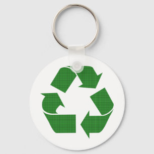 plaid recycle key ring