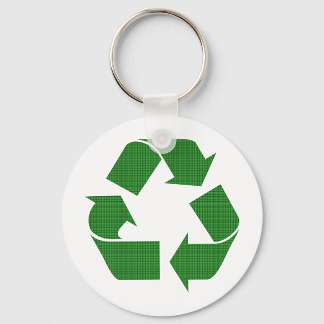 plaid recycle key ring (Front)