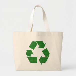 plaid recycle large tote bag