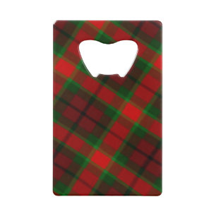 Plaid red and green bottle opener