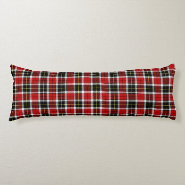 Plaid Red Brown Checks Pattern-52626 Body Cushion (Front)