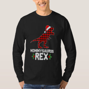 Plaid Red Buffalo Dinosaur Mummy T Rex Matching Ch T-Shirt