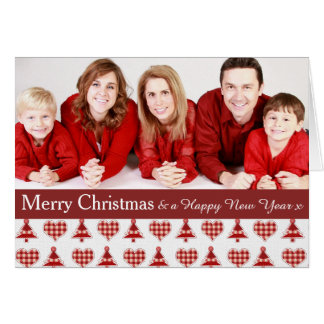 Plaid Red Christmas Trees Pattern Custom Photo