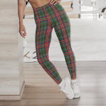 Plaid Red Green Check Pattern Tartan Leggings<br><div class="desc">Upgrade your traditional winter wardrobe with these bold,  colourful,  and quality Scottish clan MacCulloch tartan plaid leggings. Great for the holidays and perfect for winter activities,  training,  or workouts</div>