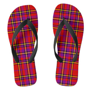 Plaid Red Tartan Swahili Chequered Pattern-54813 Jandals
