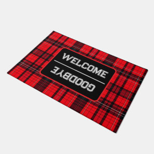 Plaid Red Traditional Tartan Popular Collection Doormat