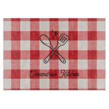 Plaid Red & White Custom Name Gift