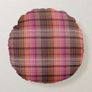 Plaid Round Cushion