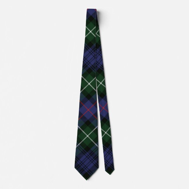 Plaid Rustic Christmas MacKenzie Tartan Tie (Front)