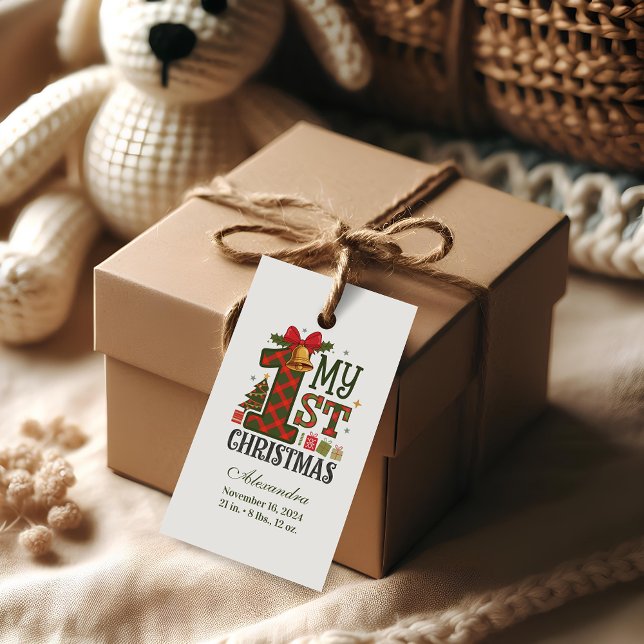  Plaid Rustic  First Christmas Gift Tags (Creator Uploaded)