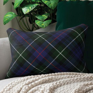 Plaid Rustic Green Purple Clan MacKenzie Tartan Decorative Cushion