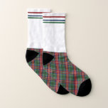 Plaid Rustic Red Green Check Tartan Socks<br><div class="desc">Complete your gifting needs with this cute plaid tartan clan MacCulloch red green pattern socks for back to school,  or any special occasion including birthdays,  anniversaries,  holidays</div>