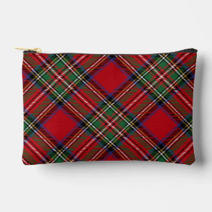 Plaid Rustic Red Green Classic Stewart Tartan Accessory Pouch
