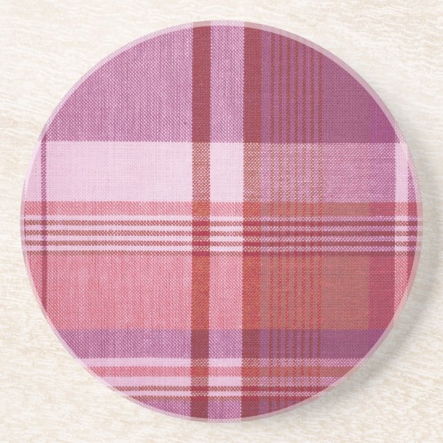 Plaid Sandstone Coaster (Front)