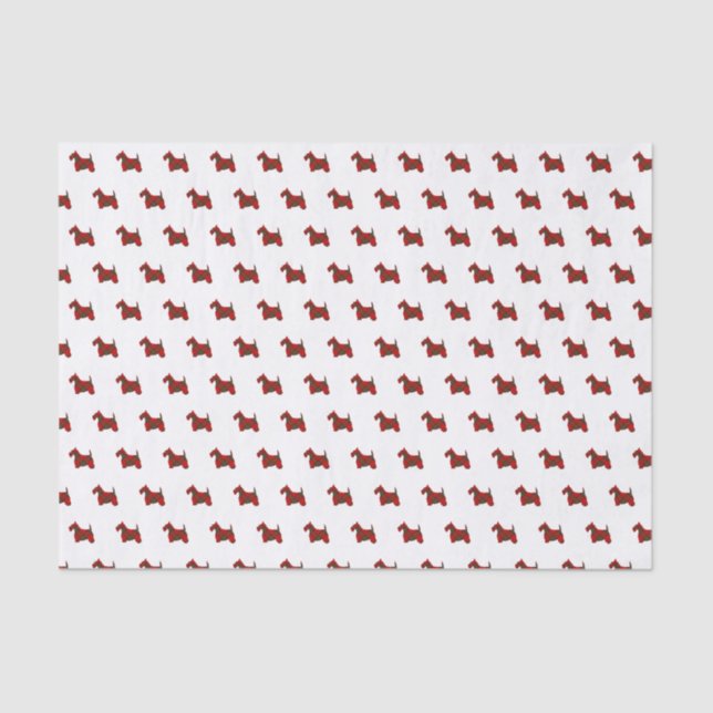 Plaid Scottie Dog Tissue Paper (Front)