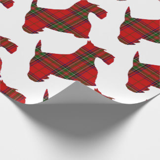 Plaid Scottie Dog Wrapping Paper