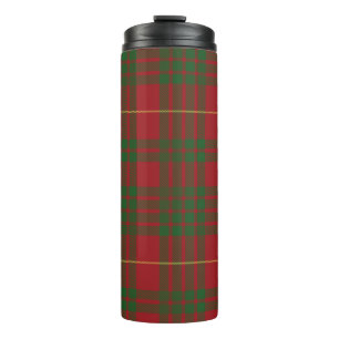 Plaid Scottish Clan MacTavish Red Green Check Thermal Tumbler