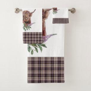 Plaid Scottish Patterns  Bath Towel Set