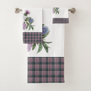 Plaid Scottish Patterns  Bath Towel Set