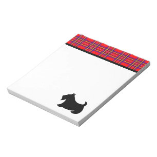 Plaid Scottish Terrier Notepad