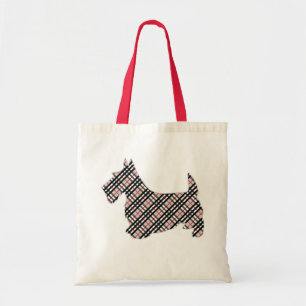 Plaid Scottish Terrier Scotty Dog Tote Bag
