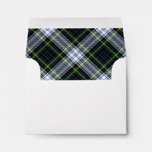 Plaid Script Christmas Return Address Custom Envelope
