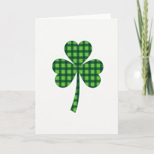 Plaid Shamrock Design Card