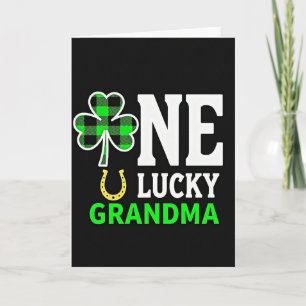 Plaid Shamrock Grandma Card