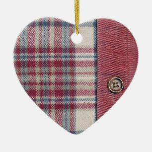 Plaid Shirt Ceramic Tree Decoration