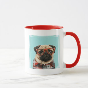 Plaid Shirt Pug Mug