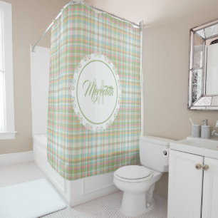 Plaid Shower Curtain - Spring Colors {S2D2}