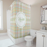 Plaid Shower Curtain - Spring Colours {S2D3}