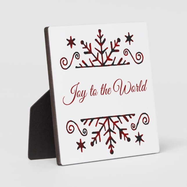 Plaid snowflake  plaque (Front)