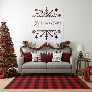 Plaid snowflake tapestry