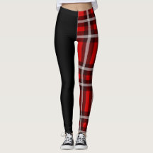 Plaid Split Leggings