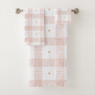 Plaid Strokes Bath Towel Set