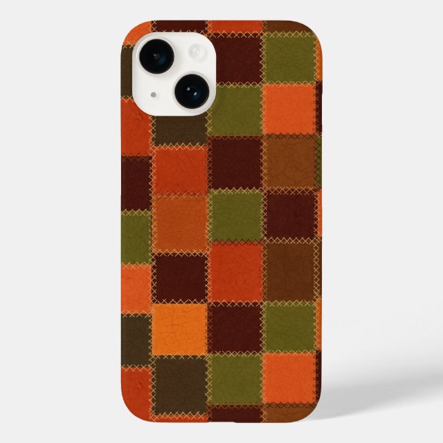 Plaid-style faux patchwork Case-Mate iPhone case (Back)