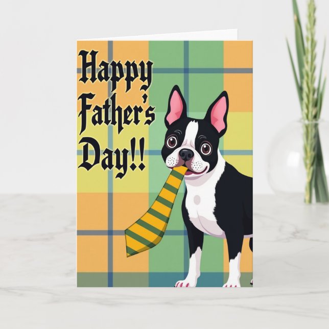 Plaid Sweet Fathers Day Card (Front)