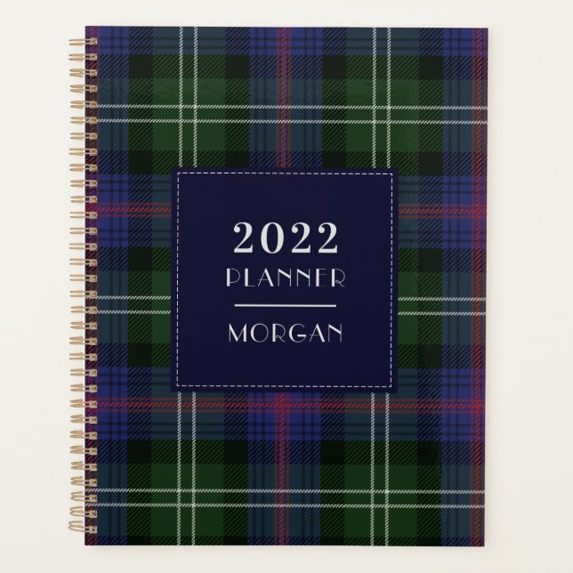 Plaid Tartan 2022 Clan Sutherland Chequered Planner (Front)