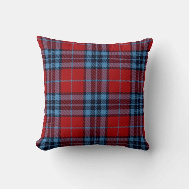 plaid tartan accent couch decorative pillow (Front)