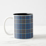 Plaid Tartan Blue Grey Check Clan Thompson Rustic Two-Tone Coffee Mug<br><div class="desc">Classic coffee mug featuring the popular traditional clan Thompson Scottish plaid pattern. This classic elegant plaid pattern makes this hot chocolate cup an appreciated gift to every true coffee or tea lover on any special occasion or treat yourself</div>