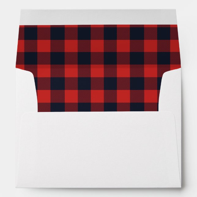 Plaid Tartan Buffalo Check Christmas Envelope (Back (Bottom))